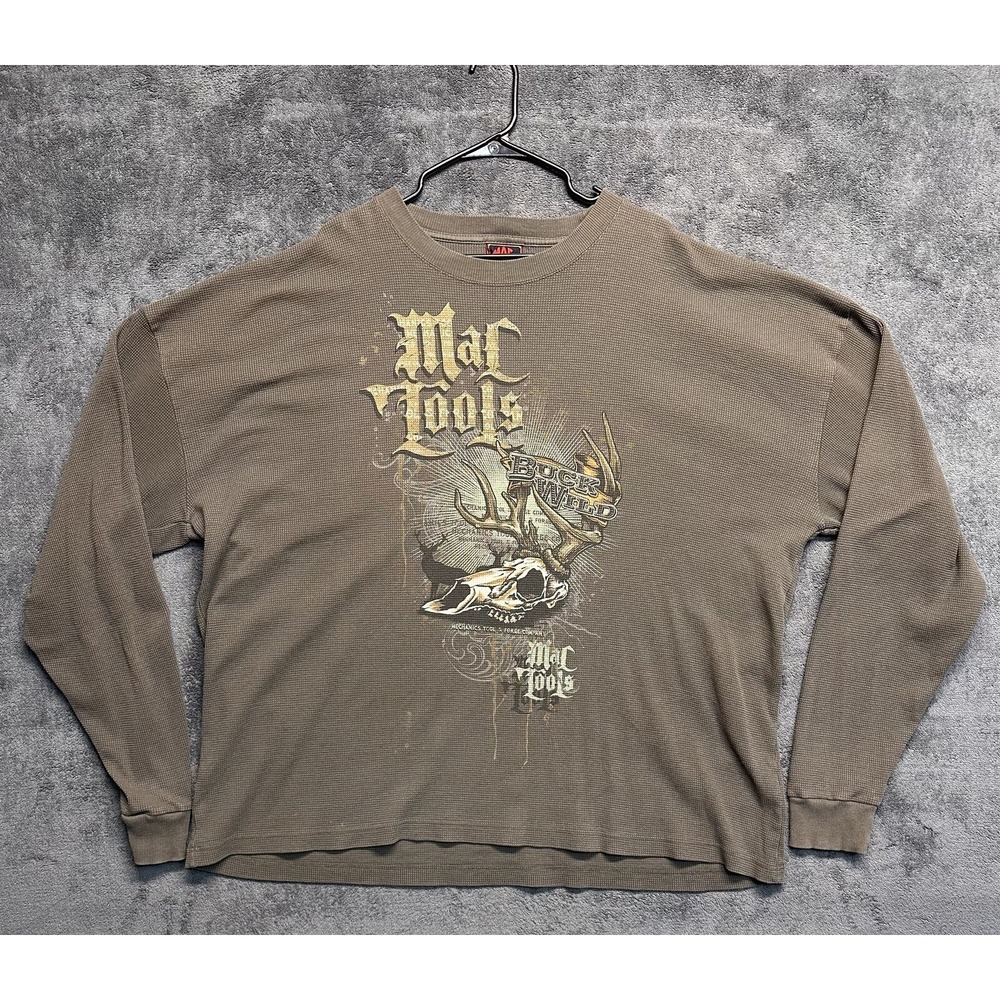 Mac Tools Thermal Shirt Men's Size 3XL Skull Buck Wild  Mechanic Long Sleeve